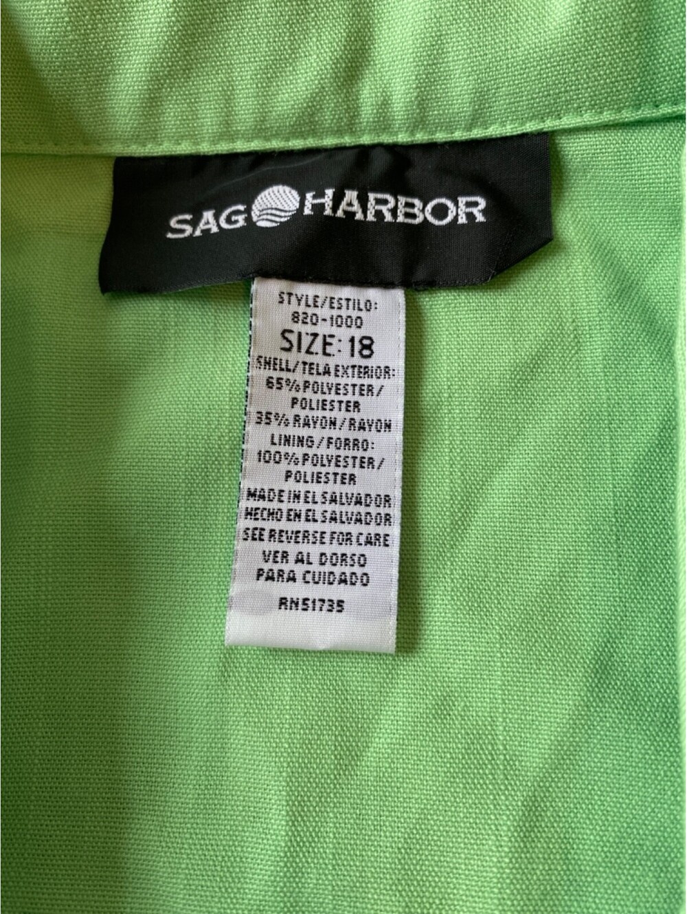 NWT Vintage Sag Harbor Women’s 18 Mint Green Blazer Jacket Pantsuit Set VTG NEW - Picture 3 of 10
